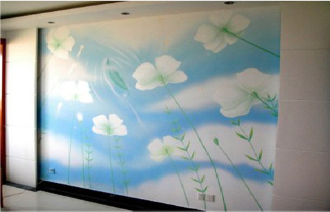 湖州画墙绘怎么画好白云的蓬松感?