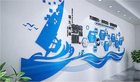 湖州海浪主题文化墙如何设计？