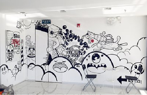 湖州手绘墙并非传统涂鸦。